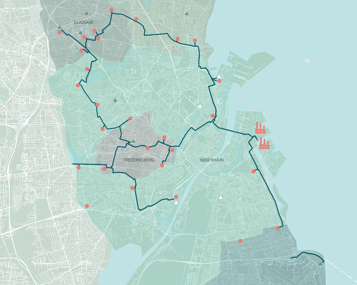 Kort over kommende projekter i CTR